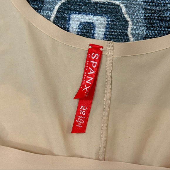 Spanx Thinstincts Open Bust Mid-Thigh Bodysuit Soft Nude XL - Picture 9 of 12